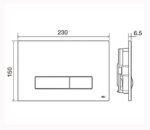 Placca doppio tasto Glam Olipure Nera Soft Touch cassetta incasso Oli - immagine 2