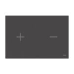 Placca doppio tasto in vetro Glassy Antracite cassetta incasso Oli