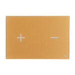 Placca doppio tasto in vetro Glassy Oro cassetta incasso Oli