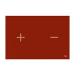 Placca doppio tasto in vetro Glassy Rossa cassetta incasso Oli