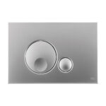 Placca doppio tasto Globe Cromo Satinato cassetta incasso Oli