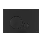 Placca doppio tasto Globe Nera Soft Touch cassetta incasso Oli