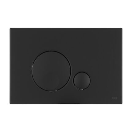 Placca doppio tasto Globe Nera Soft Touch cassetta incasso Oli