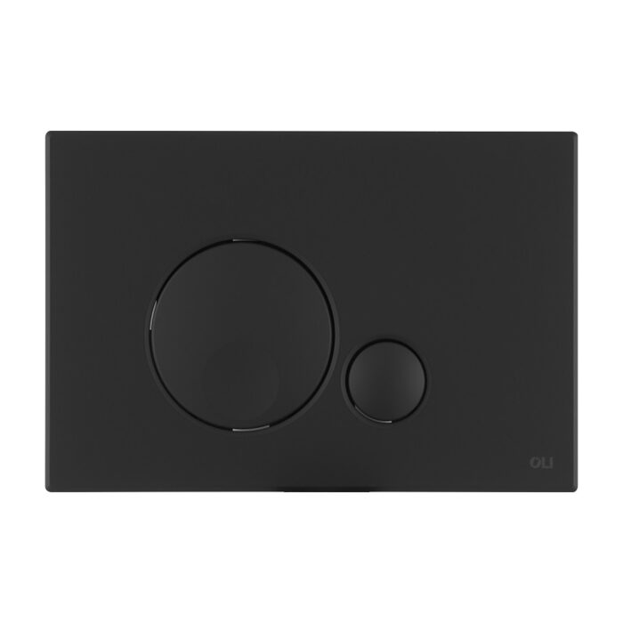 Placca doppio tasto Globe Nera Soft Touch cassetta incasso Oli - immagine 1