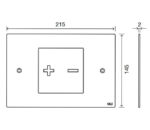 Placca doppio tasto Acciaio INO-X 01 Cromo Satinato cassetta incasso Oli - immagine 2