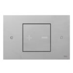 Placca doppio tasto Acciaio INO-X 01 Cromo Satinato cassetta incasso Oli