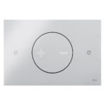 Placca doppio tasto Acciaio INO-X 02 Cromo Lucido cassetta incasso Oli