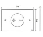 Placca doppio tasto Acciaio INO-X 02 Cromo Lucido cassetta incasso Oli - immagine 2