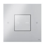 Placca doppio tasto Acciaio INO-X 03 Cromo Lucido cassetta incasso Oli