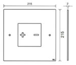 Placca doppio tasto Acciaio INO-X 03 Cromo Lucido cassetta incasso Oli - immagine 2