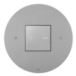 Placca doppio tasto Acciaio INO-X 05 Cromo Satinato cassetta incasso Oli