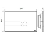 Placca doppio tasto IPLATE Nera Soft Touch cassetta incasso Oli - immagine 2
