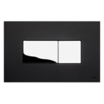 Placca doppio tasto Karisma Nera Soft Touch con tasti Cromo Lucido cassetta incasso Oli