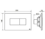 Placca doppio tasto Karisma Cromo Lucido con tasti Neri Soft Touch cassetta incasso Oli - immagine 2