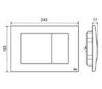 Placca doppio tasto Metal Dual Cromo Satinato cassetta incasso Oli - immagine 2