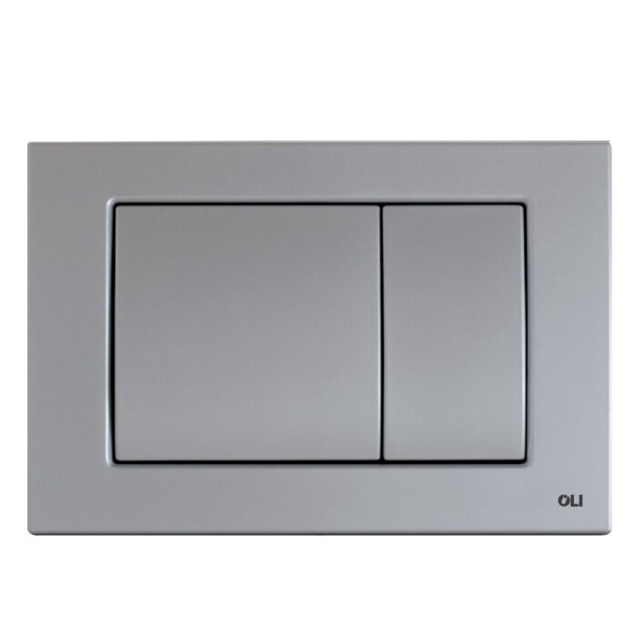 Placca doppio tasto Metal Dual Cromo Satinato cassetta incasso Oli - immagine 1