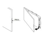 Placca doppio tasto Narrow Olipure Cromo Lucido cassetta incasso Oli - immagine 4