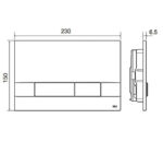Placca doppio tasto Narrow Olipure Cromo Lucido cassetta incasso Oli - immagine 2