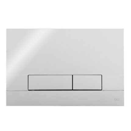 Placca doppio tasto Narrow Olipure Cromo Lucido cassetta incasso Oli