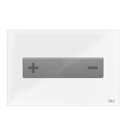Placca doppio tasto Oceania Vetro Bianco Lucido tasti Inox Cromo Satinato cassetta incasso Oli