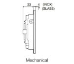 Placca doppio tasto Oceania Vetro Bianco Satinato cassetta incasso Oli - immagine 3
