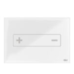 Placca doppio tasto Oceania Vetro Bianco Satinato cassetta incasso Oli