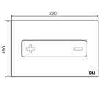 Placca doppio tasto Oceania Vetro Nero Lucido cassetta incasso Oli - immagine 2