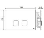 Placca doppio tasto Plain Cromo Satinato cassetta incasso Oli - immagine 2
