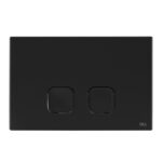 Placca doppio tasto Plain Nera Soft Touch cassetta incasso Oli
