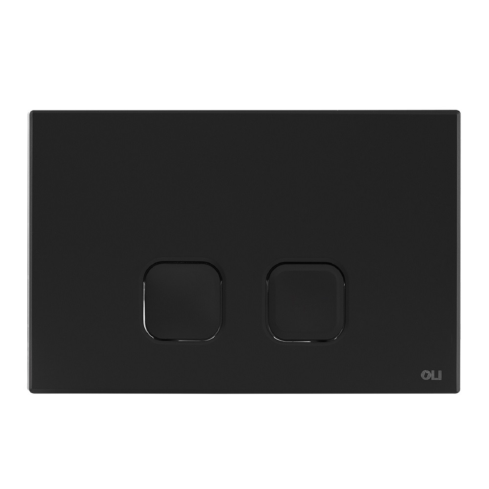 WC_OL0070829_9064-copy-of-Placca-doppio-tasto-Plain-Cromo-Satinato-cassetta-incasso-Oli.jpeg Placca doppio tasto Plain Nera Soft Touch cassetta incasso Oli - immagine 1