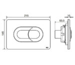 Placca doppio tasto Salina Cromo Lucido cassetta incasso Oli - immagine 2