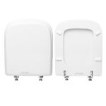 Copriwater Clio Globo legno rivestito in resina poliestere bianco