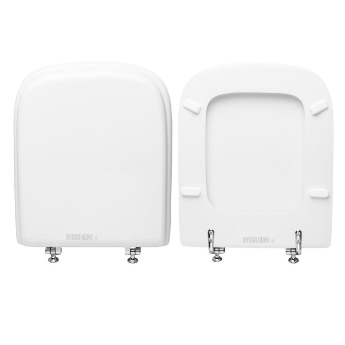 Copriwater Clio Globo legno rivestito in resina poliestere bianco - immagine 1