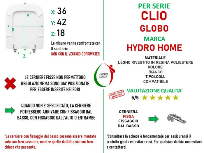 Copriwater Clio Globo legno rivestito in resina poliestere bianco - immagine 2