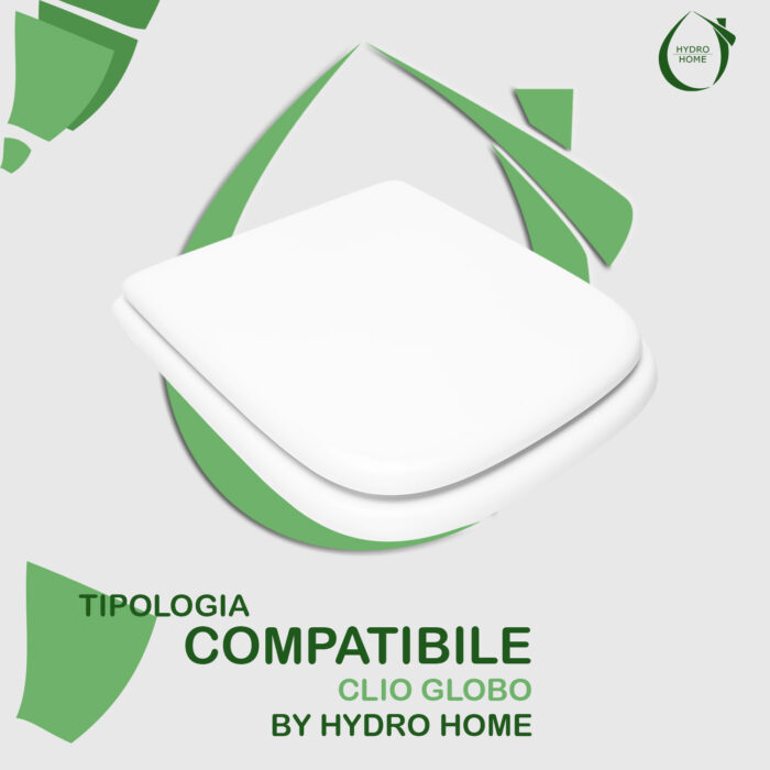 Copriwater Clio Globo legno rivestito in resina poliestere bianco - immagine 3