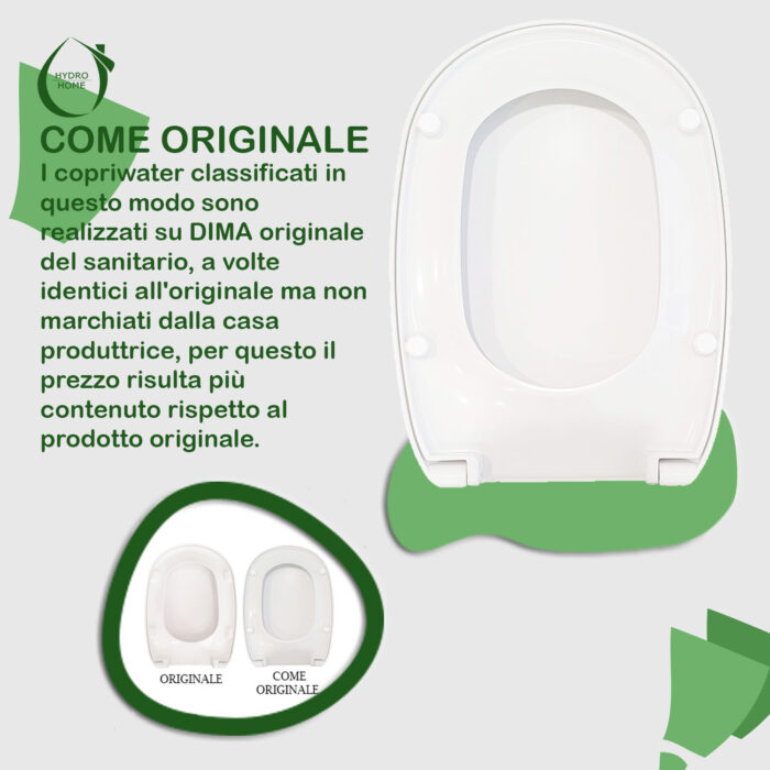 Copriwater You & Me Hatria termoindurente Soft Close bianco come originale - immagine 6