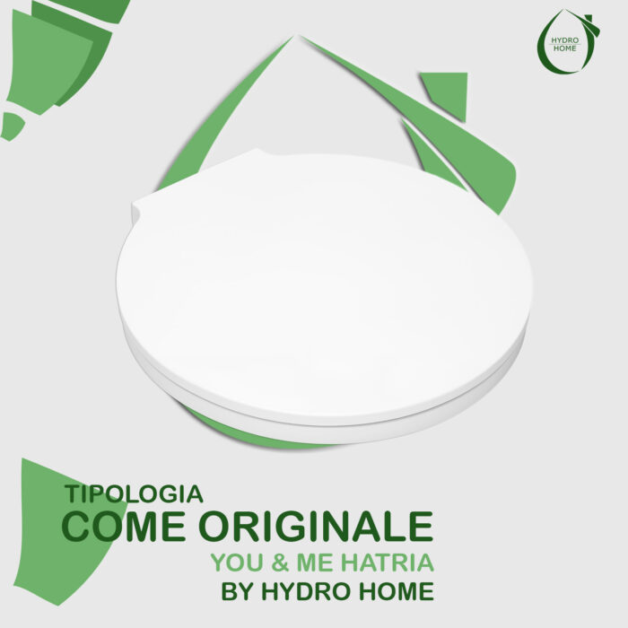 Copriwater You & Me Hatria termoindurente Soft Close bianco come originale - immagine 3