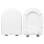 Copriwater Petra Dolomite legno rivestito in resina poliestere bianco