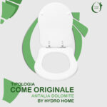 Copriwater Antalia Dolomite legno rivestito in resina poliestere bianco come originale - immagine 4