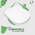Copriwater One Rak legno rivestito in resina poliestere bianco - immagine 3