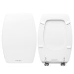 Copriwater Come Originale BR Lungo Simi-Tenax legno rivestito in resina poliestere bianco