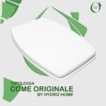 Copriwater Come Originale BR Lungo Simi-Tenax legno rivestito in resina poliestere bianco - immagine 3