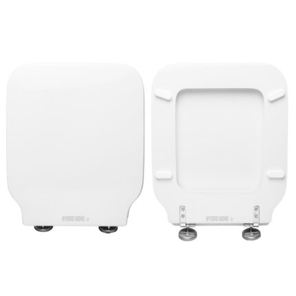 Copriwater Come Originale Flow Quadro Simas legno rivestito in resina poliestere bianco
