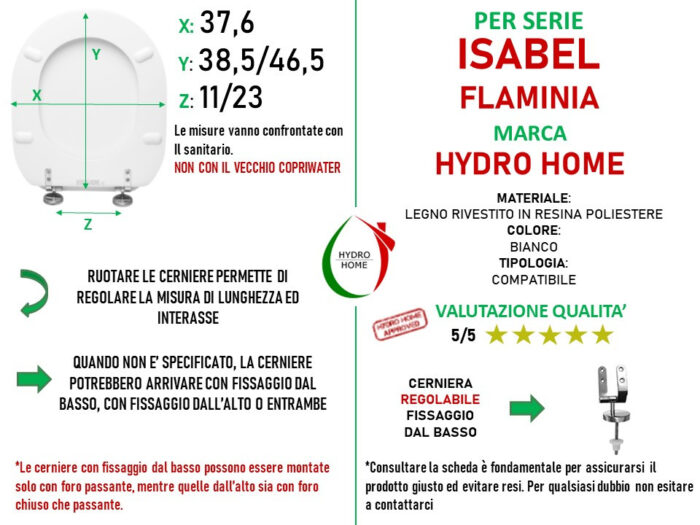 Copriwater Isabel Flaminia legno rivestito in resina poliestere bianco - immagine 2