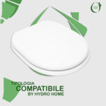 Copriwater My Fair Esedra legno rivestito in resina poliestere bianco - immagine 3