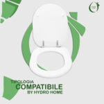 Copriwater My Fair Esedra legno rivestito in resina poliestere bianco - immagine 4