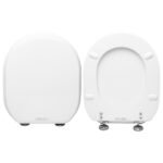 Copriwater Armonia Opera Sanitari legno rivestito in resina poliestere bianco