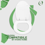 Copriwater Loft Hidra legno rivestito in resina poliestere bianco - immagine 4