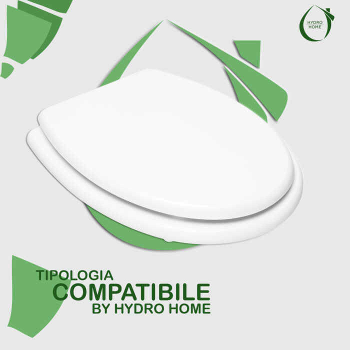 Copriwater Oxa Opera Sanitari legno rivestito in resina poliestere bianco - immagine 3