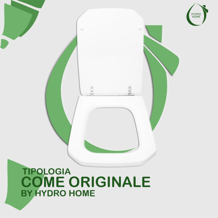 Copriwater Come Originale Tudor Cielo legno rivestito in resina poliestere bianco - immagine 4